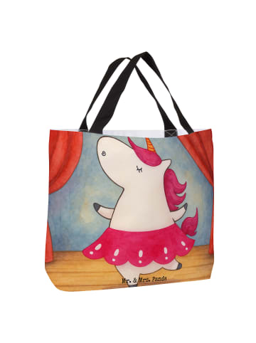 Mr. & Mrs. Panda Strandtasche Einhorn Ballerina Design ohne Spruch in Weiß