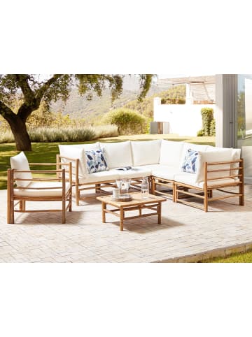 Beliani 7-tlg Lounge Set CERRETO in Braun/Weiß