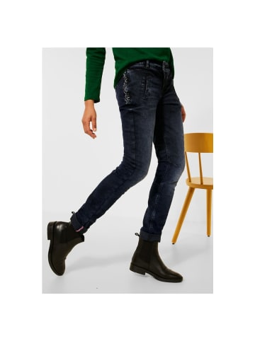 Street One Jeans in blue black random wash