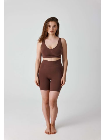 SNOCKS Shaping High Waisted Shorts in Braun