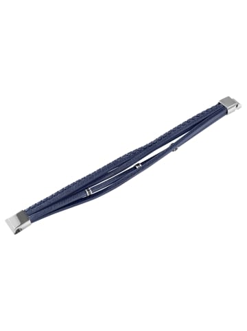 Adeliás Unisex Armband aus Leder 21 cm in blau