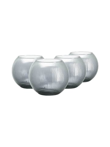 Ritzenhoff & Breker 4er Set Windlichter Elysia ø 19 cm in grau