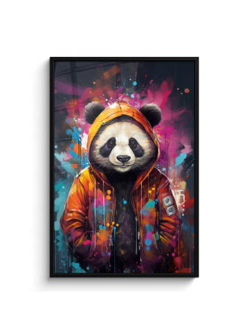 MuchoWow Poster mit Bilderrahmen Orange