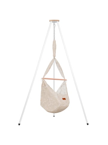 Schmusewolke Federwiege mit Tipi Dreamcatcher ButterCup Weiß Schafwolle