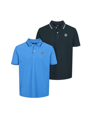 VINSON 2-pack Poloshirt Ronald in Palace Blue-Dark Sapphire