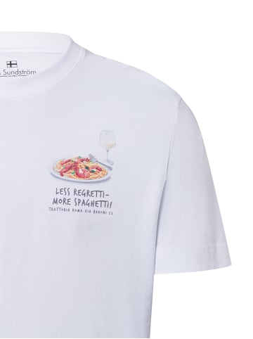Nils Sundström T-Shirt print in weiß