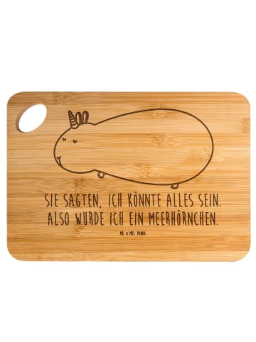 Mr. & Mrs. Panda Holzbrett Einhorn Meerschweinchen mit Spruch in Braun