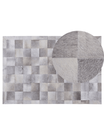 Beliani Patchwork ALACAM in Grau - (W) 140 x (H) 1 x (L) 200 cm