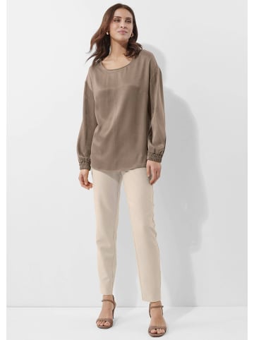 Alba Moda Modische Bluse mit dezentem Glanz in taupe