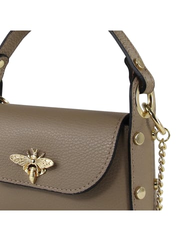 Toscanto Leder Umhängetasche Toscanto Tasche taupe, beige ca. 19cm