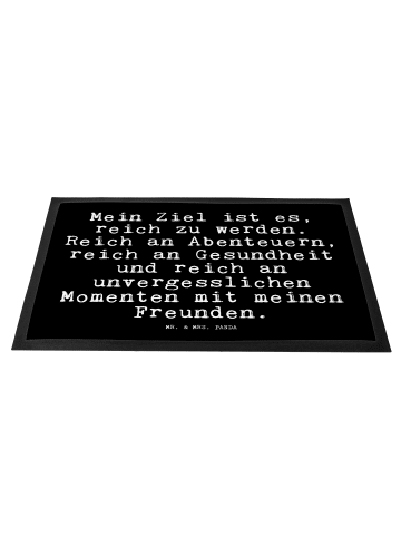 Mr. & Mrs. Panda Sauberlaufmatte Mein Ziel ist es,... mit Spruch in Schwarz