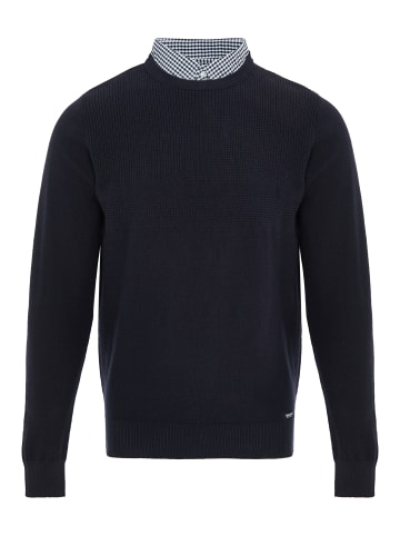 Threadbare Strickpullover THB Jumper Andy in blau-schwarz