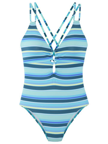 s.Oliver Badeanzug in türkis geringelt