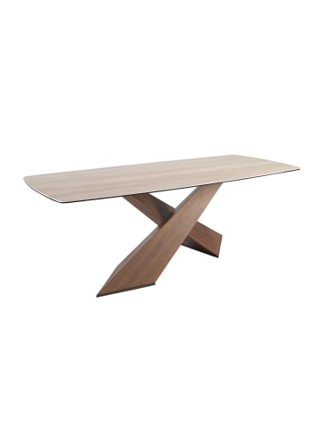 Angel Cerdá Esstisch 1175 in Sand/Walnuss – Ø220 x (H)75 cm