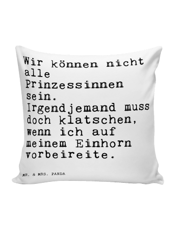 Mr. & Mrs. Panda Zierkissen Wir können nicht alle... mit Spruch in Weiß