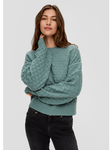 QS Strickpullover langarm in Petrol