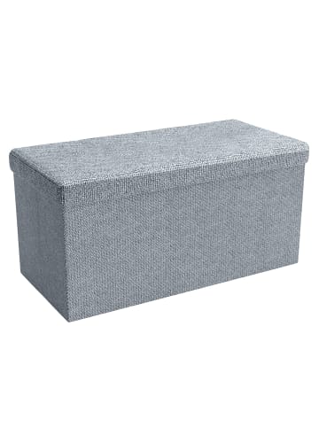 Intirilife Faltbare Sitzbank 78x38x38 cm in ALASKA GRAU
