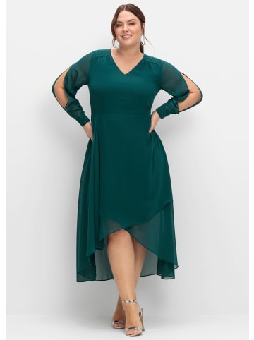 sheego Abendkleid in dunkelgrün