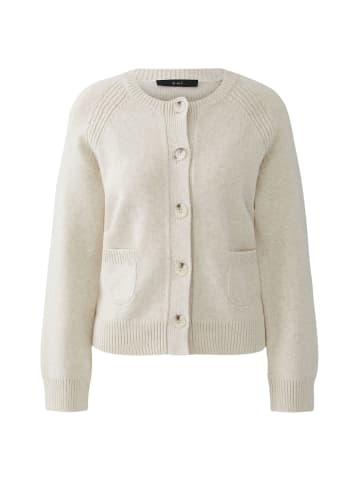 Oui Strickjacke in light beige mel