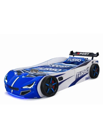 Coemo Autobett GTE im Rennwagen-Design mit Lattenrost in Blau