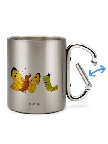 Mr. & Mrs. Panda Tasse Raupe Schmetterling ohne Spruch in Silber