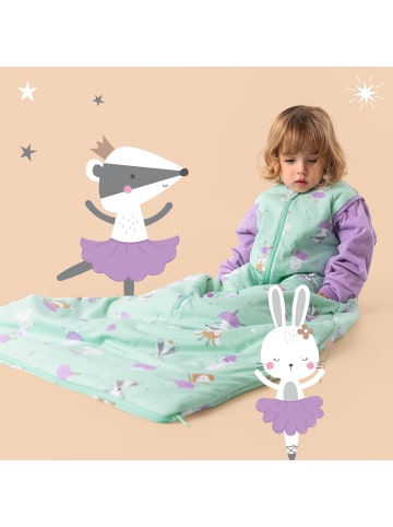 Schlummersack Babyschlafsack, 1.0 TOG in Mint-Lila