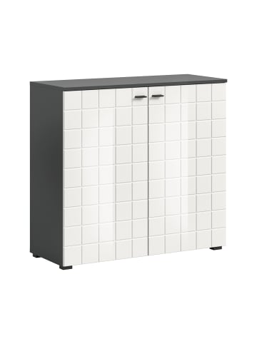 xonox.home Kommode (B/H/T): 92x86x37 in weiß Hochglanz und anthrazit