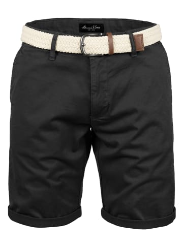 Amaci&Sons Chinoshort inkl. Gürtel BERWYN in Schwarz