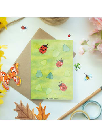 Mr. & Mrs. Panda babykarte Marienkäfer Design Design ohne Spruch in Weiß