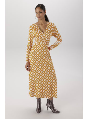 Aniston SELECTED Midikleid in cognac-offwihe