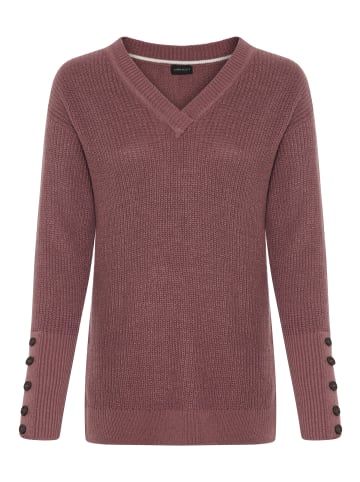 Laura Scott V-Ausschnitt-Pullover in altrosa