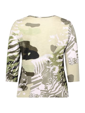 Betty Barclay Basic Shirt mit Print in Khaki/Cream