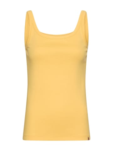 Camel Active Figurbetontes Top aus reiner Baumwolle in Gelb