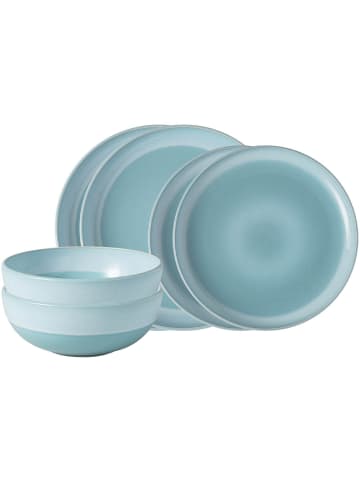 like. by Villeroy & Boch 6er Set Basic-Set Perlemor Aqua in blau