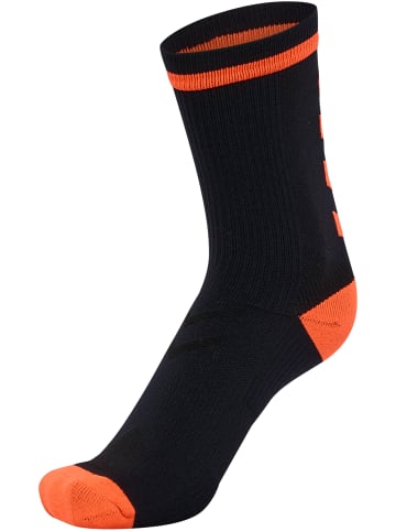 Hummel Low Socken Elite Indoor Multisport Erwachsene in BLACK/NEON ORANGE