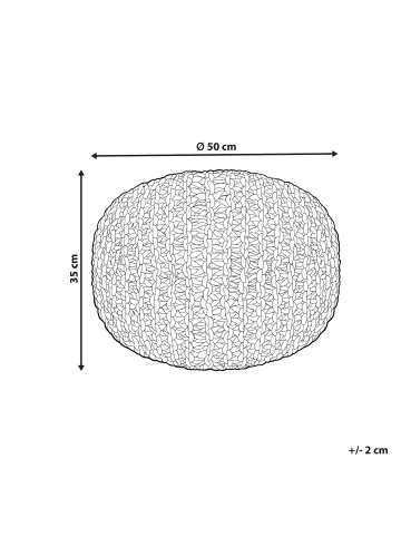 Beliani Pouf DUKI in /Rosa/Beige - (W) 50 x (H) 35 x (L) 50 cm