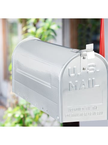 relaxdays Briefkasten Amerikanischin Silber