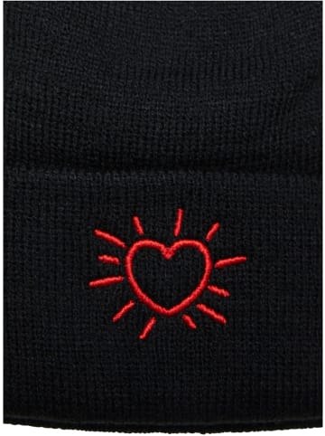 Mister Tee Mütze "Glowing Heart Beanie" in Schwarz