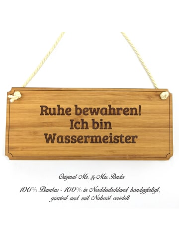 Mr. & Mrs. Panda Türschild Wassermeister mit Spruch in Keine Angabe