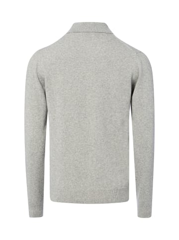 Gant Strickpoloshirt in hellgrau - 0001