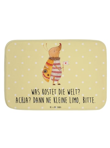 Mr. & Mrs. Panda Duschvorleger Nachtfalter Fähnchen mit Spruch in Gelb Pastell