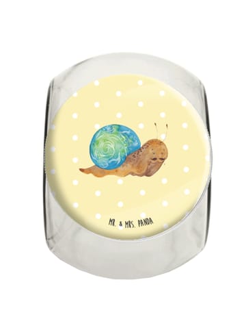 Mr. & Mrs. Panda Vorratsdose Glas Schnecke Sir ohne Spruch in Gelb Pastell