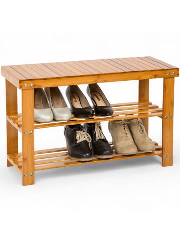 tectake Schuhbank Silke 70 x 28 x 45,5 cm, braun