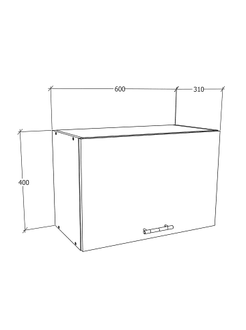 ebuy24 Küchenoberschrank Esilo Weiß 60 x 31 cm