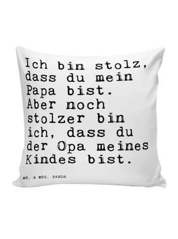 Mr. & Mrs. Panda Kuschel Kissen Ich bin stolz, dass... mit Spruch in Weiß