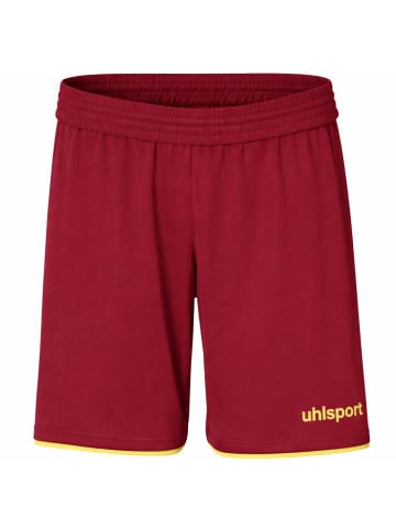 uhlsport  Trainingshose CLUB SHORTS in bordeaux/fluo gelb