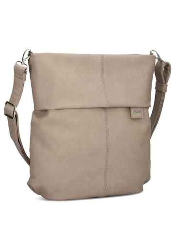 Zwei Mademoiselle M12 - Schultertasche 32 cm (cord-mocca) in nubuk-cappuccino