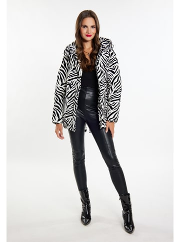 faina Steppjacke Mit Zebra-Print in Weiss Zebra