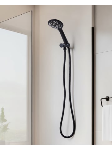 Beliani Wannenarmaturen TARMA in Schwarz - (W) 12 x (H) 25 x (L) 3 cm