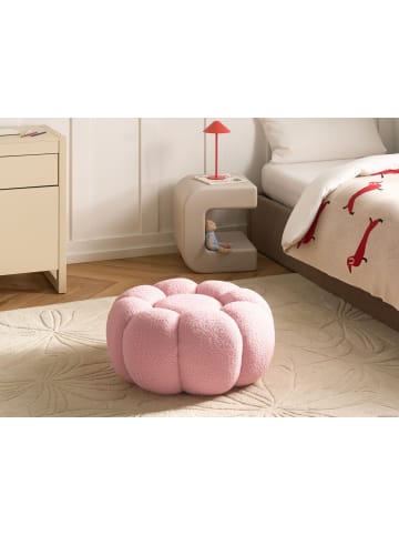 Beliani Pouf BEAUFORT in Rosa - (W) 60 x (H) 27 x (L) 60 cm